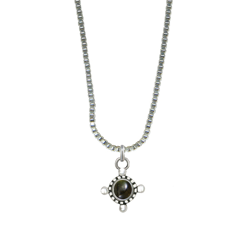 Sterling Silver Little Spectrolite Pendant Necklace